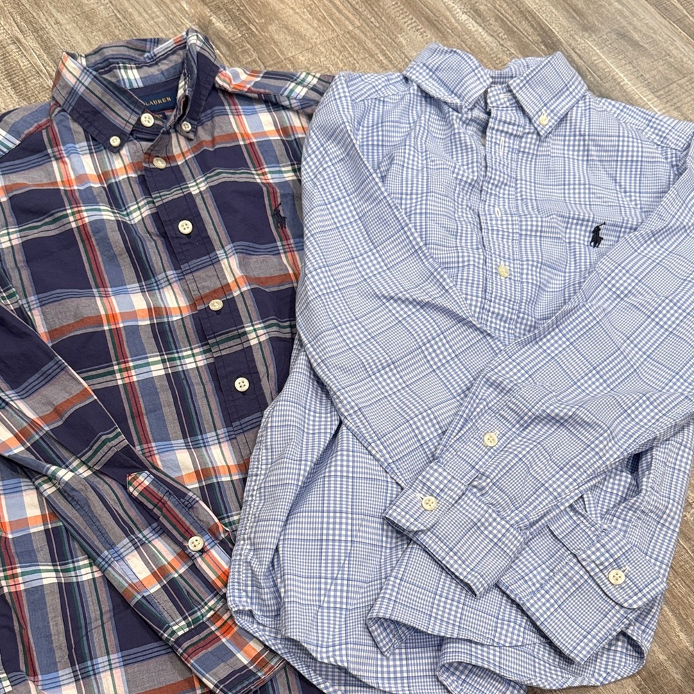 Ralph Lauren Navy and Light Blue Casual Shirts